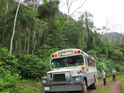 The bus we took to the caves