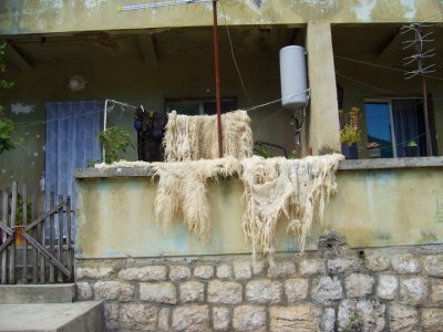 wool drying in rijeka crnojevica
