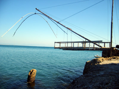 net-fishing rig at the big beach
