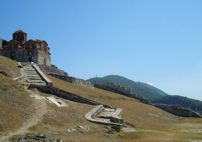 church atop the citadel in berati