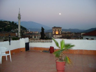 twilight ont he terrace of my hotel