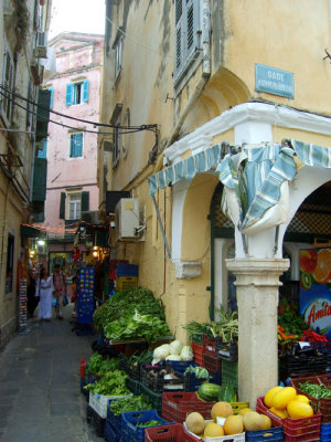 street in corfu town