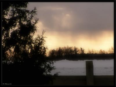 Snowy Sunset