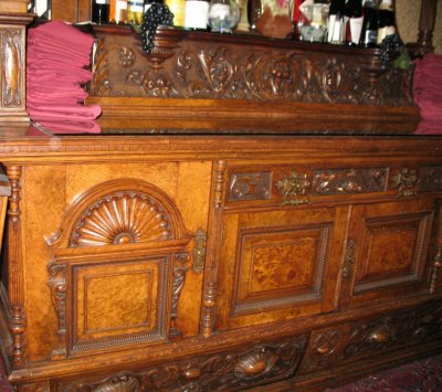 Serving bar in dining room