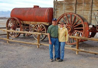 Lois and Mark at Harmony Borax Works, Death Valley