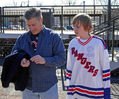 Jim and Tom at Red Bank Station