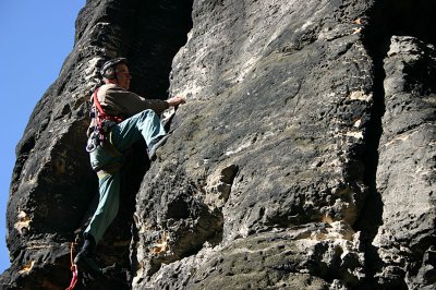 Klettern in Tisa - Walter in Action