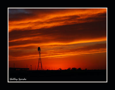 Wildfires in Texas, although serious and tragic, produce a lot of smoke that
add to the brilliance of a sunset.

March 12, 2006