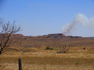 Not Smoke Signals! Canadian River Breaks Hwy 70 N.