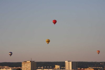 Hot air balloons above Dresden