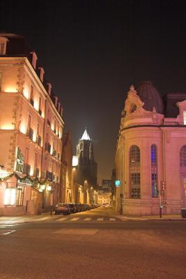 Dijon at night Port Guillaume