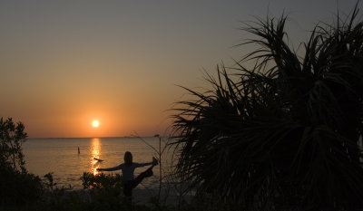 Crystal Beach sunset with yoga.jpg