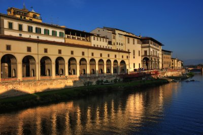 North Bank of the Arno from the Ponte Vecchio
