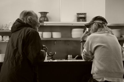 Two Gentlemen at Sam's Cafe