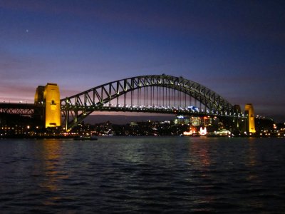 Harbor Bridge at Night Color