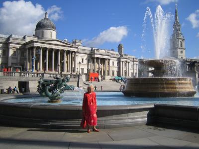 Pam in Trafalgar Square