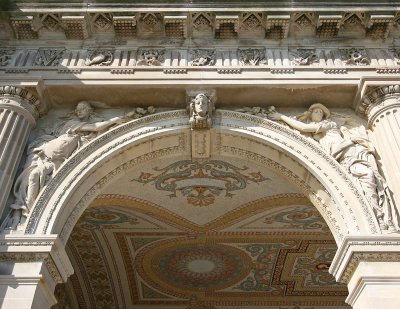 Newport The Breakers Mansion Archway detail.
