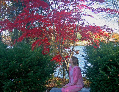 New England lakeside portrait