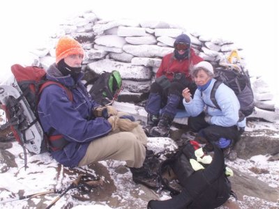  hunkered down on the summit