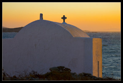 A Cross at Sunset, Mykonos