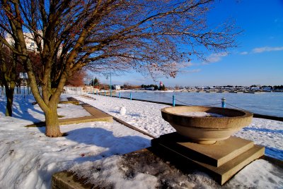 Along the promenade