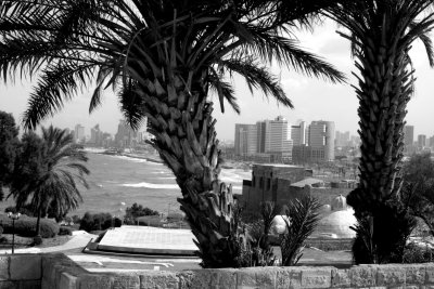 Skyline of Tel Aviv-Yafo, as seen from Old Jaffa (Israel)