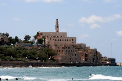 Old Jaffa, as seen from the seashore of Tel Aviv-Yafo