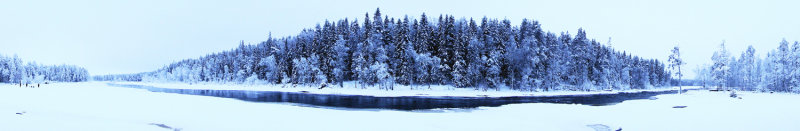 Ruunaa in the winter panorama