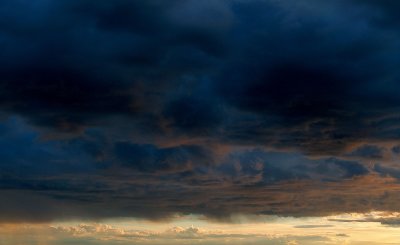 Light from storm clouds