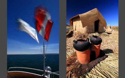 Trip to Uros, floating islands near Puno