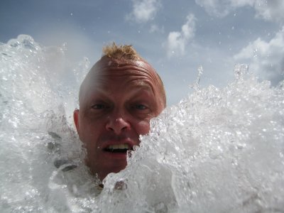 Chris's Self Portrat - Body Surfing