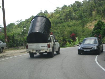 Moving a water tank by any means possible
