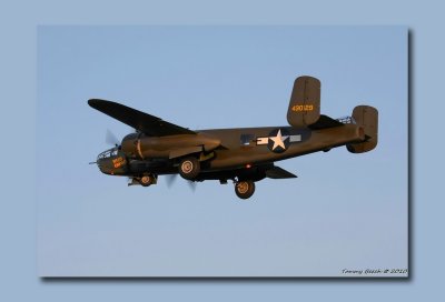 B-25J  Wild Cargo  takes off at sunrise
