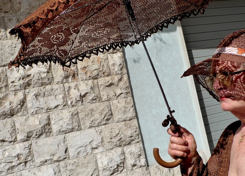 The lady with the umbrella