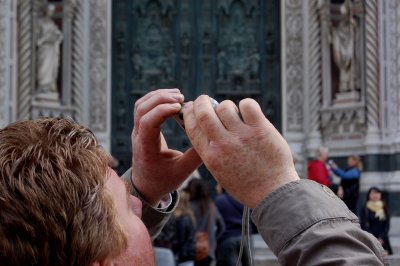 Florence -  Italy - Hands in the Cathedral square