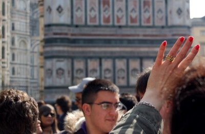 Florence -  Italy - Hands in the Cathedral square