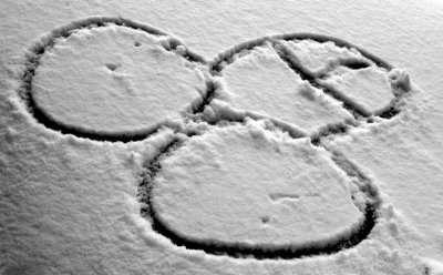 Graffiti on the snow