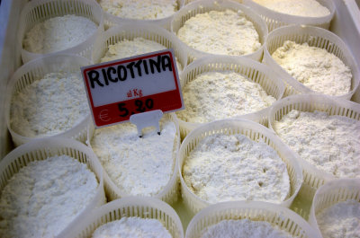 Ricotta is an Italian sheep milk or cow milk whey cheese