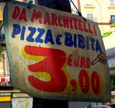 1 pizza 3 euro