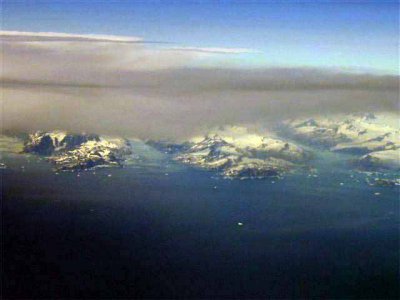 Greenland aerial view