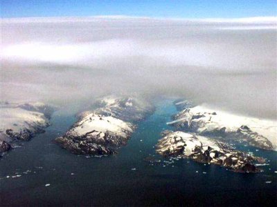 Greenland aerial view