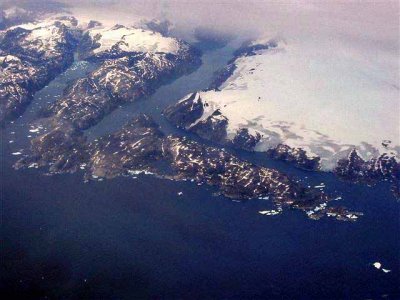 Greenland aerial view