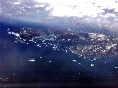 Greenland aerial view