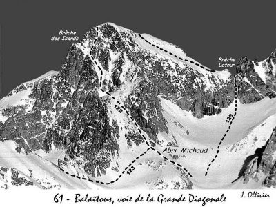 061 Balaitous, la Grande Diagonale (122) et Brche Latour (129)