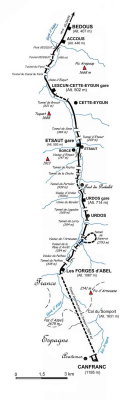 Pau-Canfranc : les 32 km de Ligne entre Bedous et Canfranc