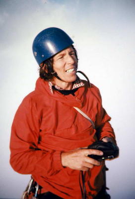 Guy Srandour au sommet de la Grande Aiguille d'Ansabre en 1975