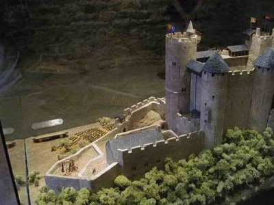 Maquette du chteau de Najac, tel qu'il tait avant sa destruction