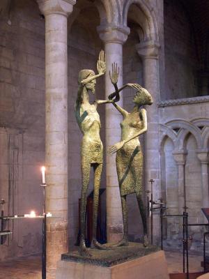 Jesus and Mary Magdalene by David Wynne - Ely Cathedral 1