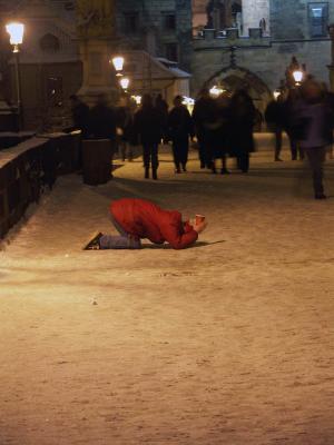 Begging on Karlov Bridge