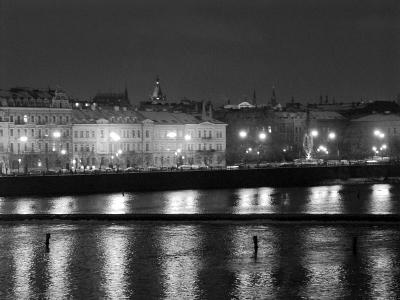 Night reflection on Vtlava BW